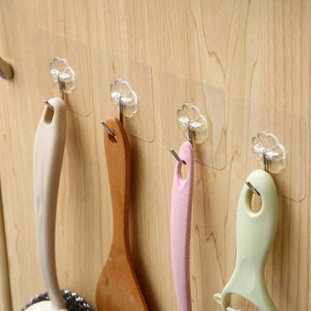 10 PCS Wall Hooks 15 KG Heavy Duty Self Adhesive Hook Waterproof Strong Ho U WA