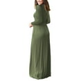 thumbnail image 3 of Colisha Women Fall Winter Maxi Dress Casual Loose Pockets Long Dress Long Sleeve Beach Solid Maxi Dress Evening Party Wrap Long Dress Loungewear, 3 of 4