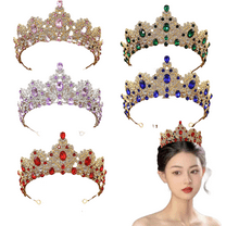 Yoyauz Women's Gold Crown Crystal Princess Tiara Crystal Queen's Crown Wedding, Bridal Hair Ornament Birthday Prom, Beauty Pageant Party  Barmitzvah Rite of Passage, Photo Props