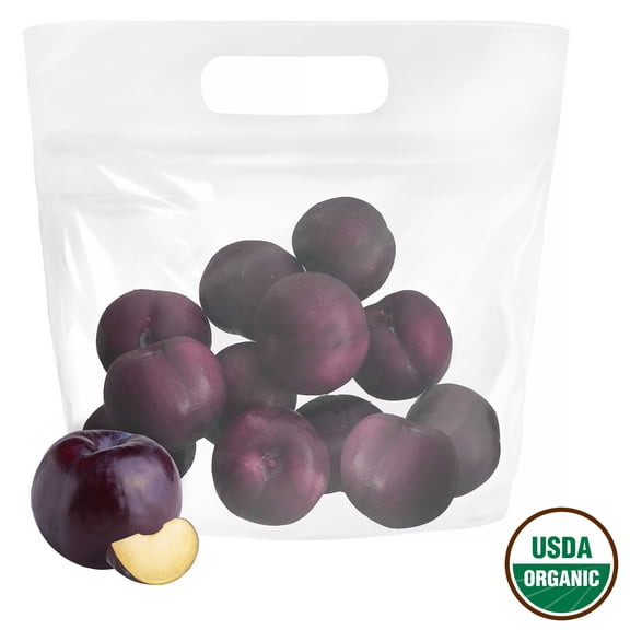 Fresh Organic Plums, 2 lb Bag