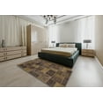 thumbnail image 4 of Ahgly Company Indoor Rectangle Abstract Bakers Brown Abstract Area Rugs, 7' x 10', 4 of 6
