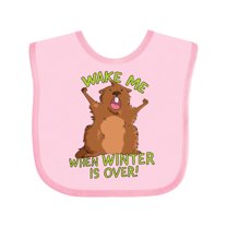 Inktastic Groundhog Day Wake Me when Winter is over Boys or Girls Baby Bib