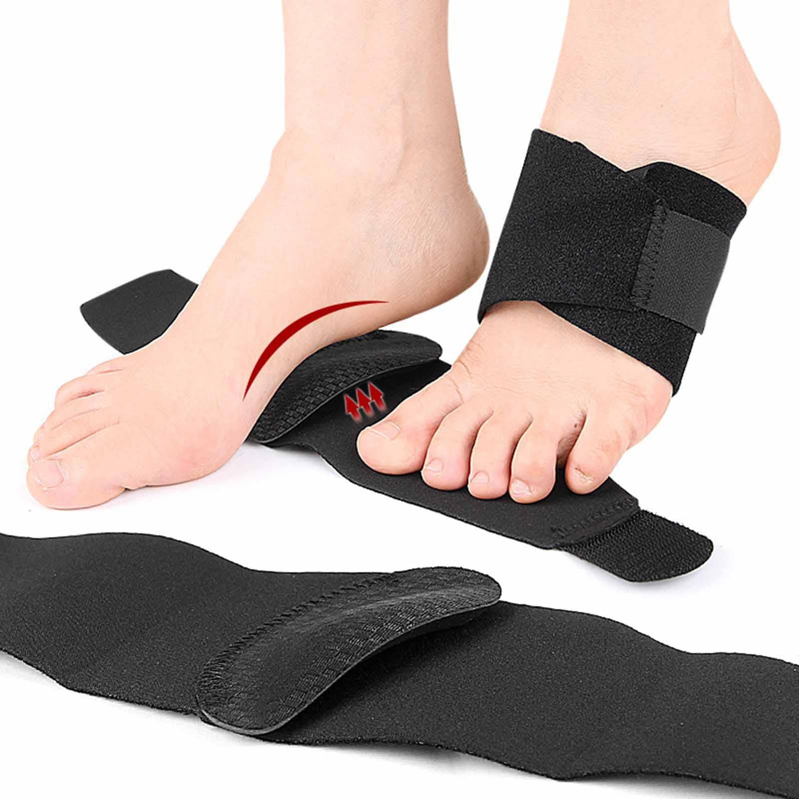 EHJRE 2 Pieces Arch Support Brace Universal Sleeves Flat Foot Arch Pad Adjustable Band Soft Breathable Cloth Sponge Nonslip Reusable Suitable for Indoor Outdoor Walking 32cmx10.6cm