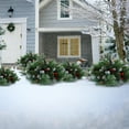 thumbnail image 5 of Artificial Christmas Tree with Ground Spikes, Pine Trees with Tripod Stake, Outdoor Christmas Decorations for Porch, Driveway, 5 of 7