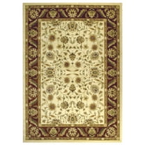 SAFAVIEH Lyndhurst Lillian Traditional Floral Area Rug, Ivory/Red, 5'3" x 7'6"