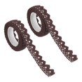 thumbnail image 1 of Unique Bargains 0.6' Wide 2 Yards Self Adhesive Lace Tape Ribbon Stickers Masking Cotton Decorative for Craft, Coffee 2 Pack, 1 of 8