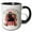 Black/White, variant on 3drose, Black Belgian Sheepdog in a Red Holiday Chair for Christmas, 15oz Two-tone Black Mug