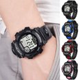 thumbnail image 4 of Montre-bracelet à Quartz Numérique Multifonctionnelle Lumineuse pour Étudiants Cadeau, 4 of 8