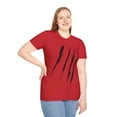 thumbnail image 5 of Effete Feline Claw Marks Scratch Unisex Softstyle T-Shirt, 5 of 12