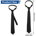 thumbnail image 6 of YooGuoGuo Men's Ties Solid Pure Color 3.15" (8CM) Necktie Black Ties For Men Solid Color Clip-on Ties Pre-tied Neckt Adjustable Neck Strap Tie, 6 of 9