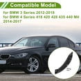 thumbnail image 3 of Cubierta de recorte de manija de puerta del lado del conductor delantero para BMW Serie 3 316 318 320 328 330 335 340 M3 2012-2018 No.51417279311 Negro ABS 1 Pc, 3 of 6