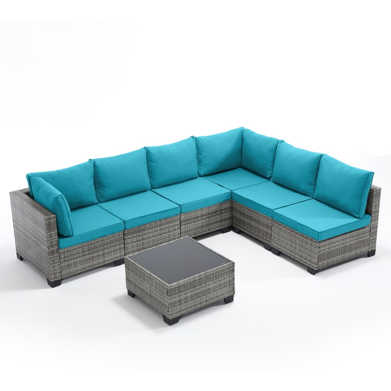 Ebello 7-Piece Modular Conversation Set, Outdoor Patio Sectional
