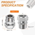 thumbnail image 2 of Adaptador de acoplamiento macho de acero inoxidable Uxcell de 1" OD x 1" PT, 2 of 6