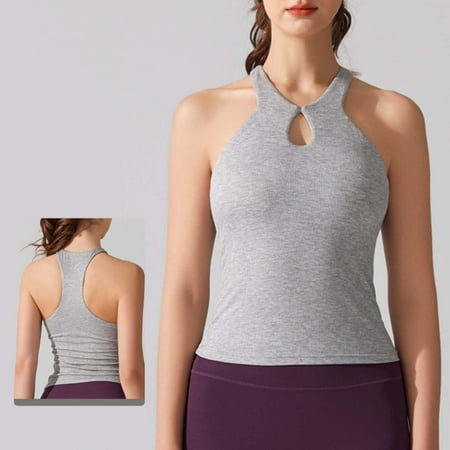 SNKSDGM Easter Shirts for Women Womens Tops Plus Size Sexy Women s Ribbed Sports Bra with Removable Pads Comfortable Crossback Yoga Tank Top for Fitness And Gym Workouts Womens Shirts Trendy Sexy