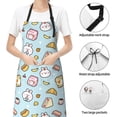thumbnail image 4 of Kdxio Rabbit Burger Coffee Apron with Pockets Adjustable Kitchen Aprons for Men Women Waterproof Aprons for Cooking,Drawing,Crafting, Baking Household Cleaning, 4 of 8