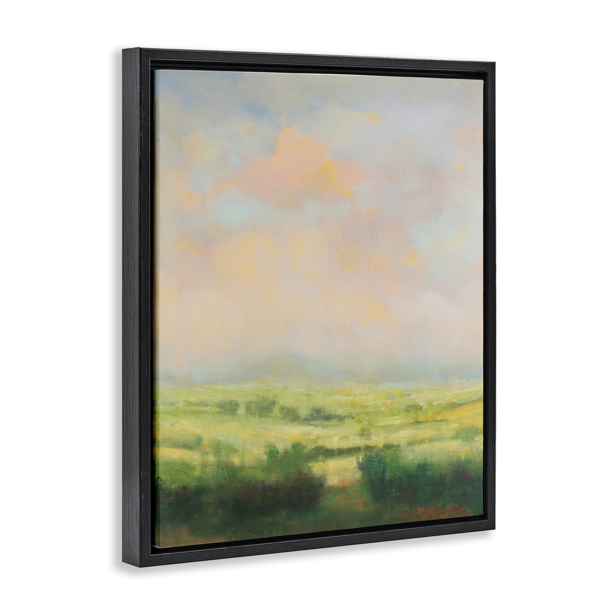 Stupell Industries Springtime Farnese Landscape Black Framed Floater Canvas Wall Art, design by William McCarthy