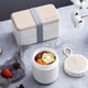 thumbnail image 5 of 3-piece set Wood texture Plastic Double-layer Lunch Box Soup Cup, 5 of 5
