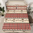 thumbnail image 2 of Castle Fairy Big Bass Fish Twin Sheet Sets 3pcs for Boys Girls,Fishing And Hunting Twin Fitted Sheet Microfiber,Geometric Plaid Grid Breathable Flat Sheet,Microfiber Bedroom Decor, 2 of 7