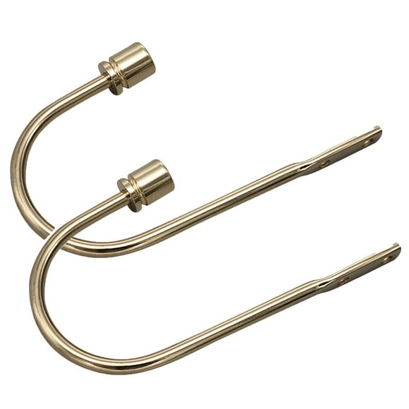 Hodwiequ Curtain Holdbacks Hook Wall Mounted Curtain Tieback Hook Drapery Tiebacks Gold