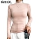 thumbnail image 2 of Camisas de manga larga con cuello alto para mujer, moda de otoño, capas básicas, ropa interior ajustada, tops, 2 of 6