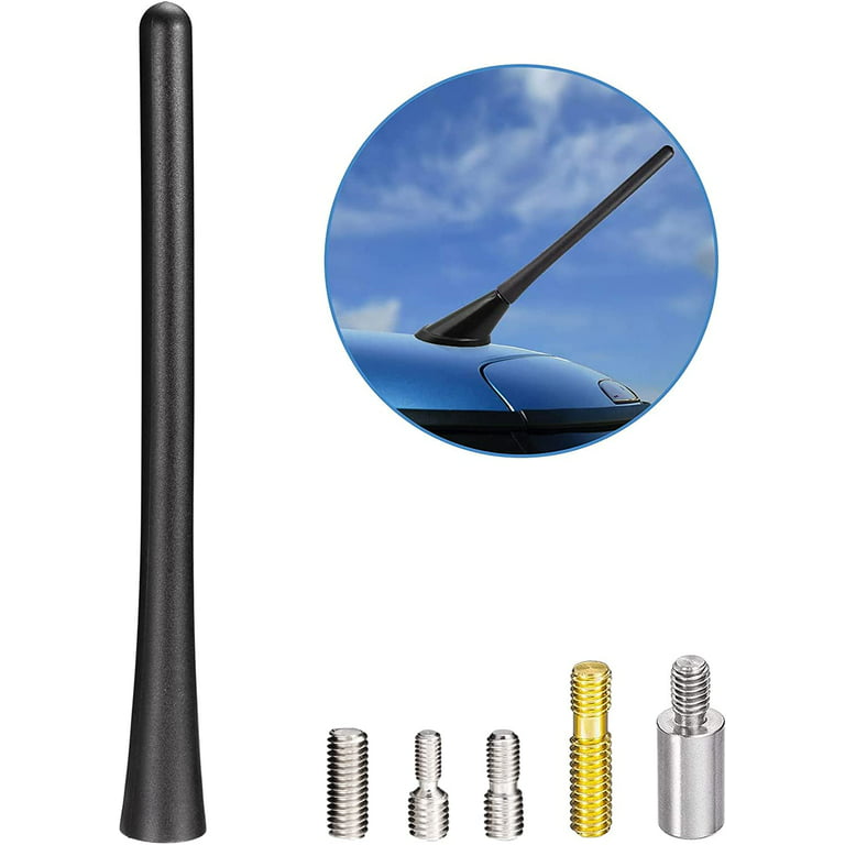 BJSIA Upgrade Universal Car Antenna Compatible with Ford, Dodge, Chevrolet,  GMC, Jeep, Toyota Truck Antenna - Made of Rugged Billet and Aluminum