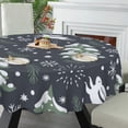 thumbnail image 5 of Eveokoki Round Christmas Tablecloth 60 In,Xmas Pattern Tablecloth,Polyester Waterproof Wrinkle Resistant Durable Table cloth for Holiday,Kitchen,Winter and Home Decor, 5 of 5