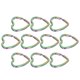 thumbnail image 1 of LetCart 10PCS Llavero Diseño En Forma De Corazón Aspecto Colorido Mano De Obra Fina Llavero De Alta Dureza, 1 of 5