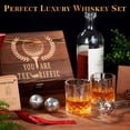 thumbnail image 2 of Juego de piedras para whiskey de acero inoxidable en forma de bola de golf Oaksea, 2 of 7