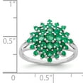 thumbnail image 2 of 925 Sterling Silver Rhodium-plated Emerald Ring, 2 of 2