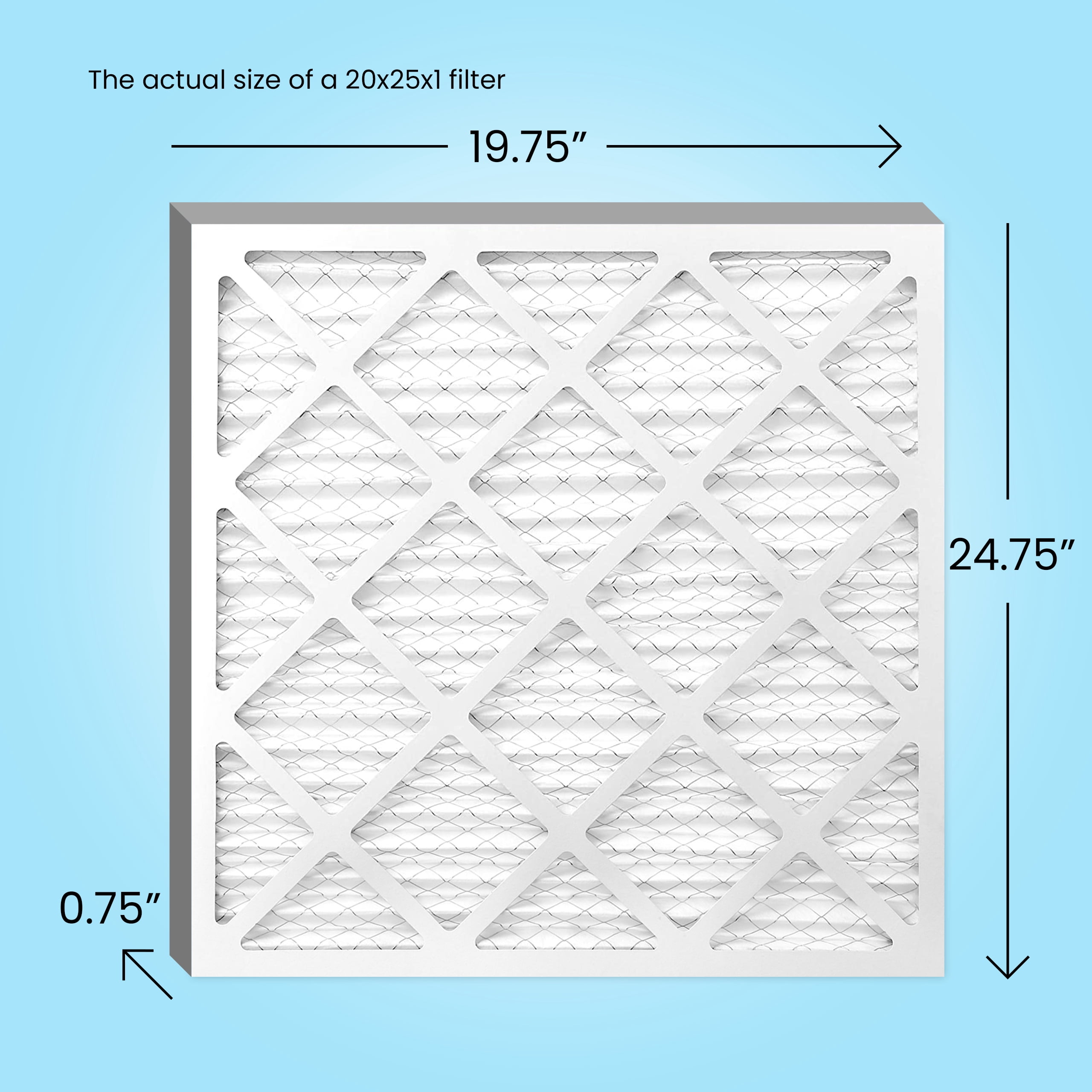 Mint Air, 20x25x1 Air Filter, MERV 13, MPR 1500, AC Furnace Air Filter, 4-Pack