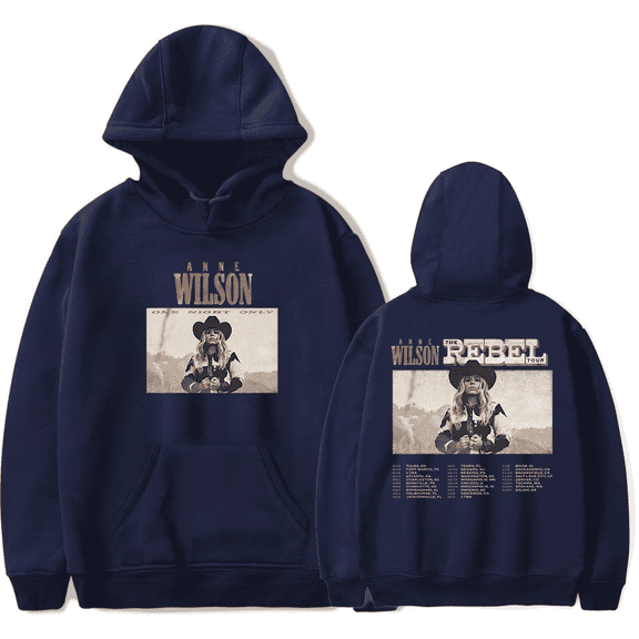 Anne Wilson Merch Hoodies Rebel Tour Hoodie Unisex Fashion Casual Sweatshirt Pullover Top Hooded