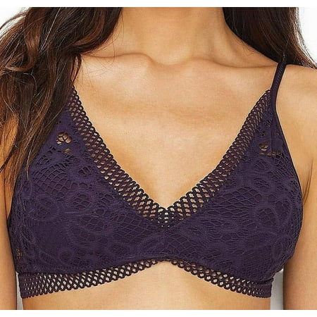 Becca Womens Swimsuit - Becca NEW Purple Womens Size Small S Bikini Top Crochet Lace Swimwear