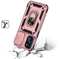 thumbnail image 4 of For Samsung Galaxy S25 Ultra Case, Hybrid Ring Shockproof with 360° Rotate Ring Kickstand, Camera Lens Protection, Soft Edge Bumper Phone Cover (Rose Gold), 4 of 9