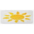 thumbnail image 1 of Saying Kitchen Mat, Sunshine Lettering Grungy Effects Featured Better Half Abstract, Plush Decorative Kitchen Mat with Non Slip Backing, 47" X 19", Yellow, by Ambesonne, 1 of 1