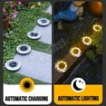 thumbnail image 2 of In-ground Landscape Lighting, Bright Solar Outdoor, Easy Installation & Upgraded Aluminum Alloy For Solar Ground Lights, Stainless Steel Shell, 8 Led Disk Lights, 8 Pack, 2 of 5