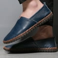 thumbnail image 5 of Tawop Dress Shoes Men Faux Leather Casual Loafer Blue Size:9.5, 5 of 6