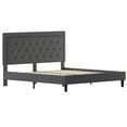 thumbnail image 2 of Flash Furniture Roxbury King Size Tufted Upholstered Platform Bed in Dark Gray Fabric, 2 of 10