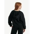thumbnail image 2 of Justice Girls Rib Detail Hoodie, Sizes XS - XLP, 2 of 6