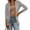Gray, variant on Women's Business Blazer Plus Size Solid Color Long Sleeve Notched Lapel Open Front With Pocket Lining