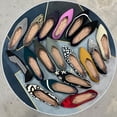 thumbnail image 4 of Zapatos de princesa clásicos, zapatos planos de punta puntiaguda y boca baja, zapatos náuticos para mujer con tejido volador multicolor, talla grande 41-43, 4 of 6