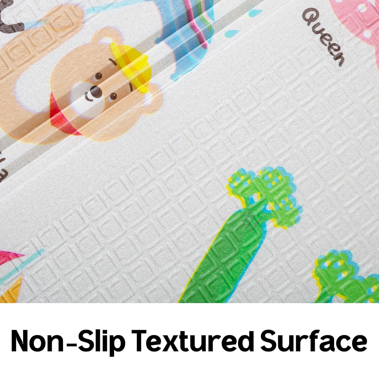 Parklon Baby Play Mat, Foldable & Portable, Large Size (78.7 x 55.1), Indoor, Outdoor, Waterproof, Made in Korea - ABC Hello Bear