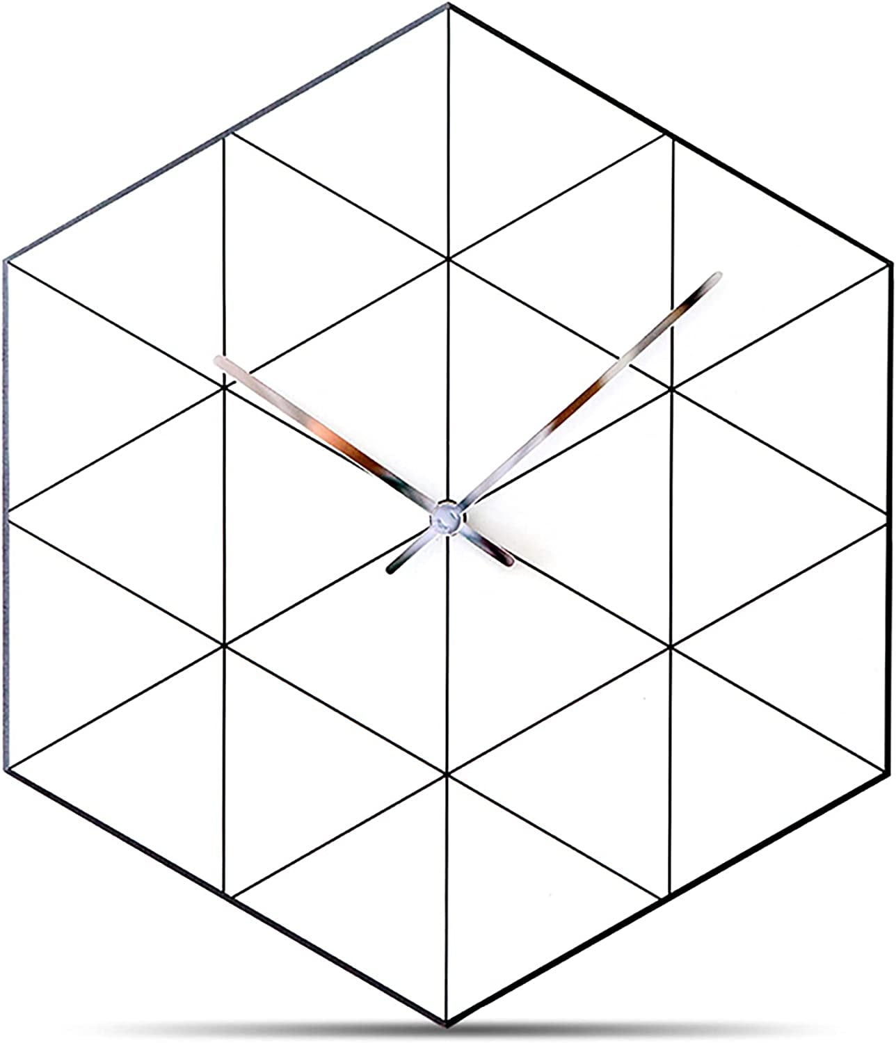 Modern Minimalist Geometric Wall Clock (Black)