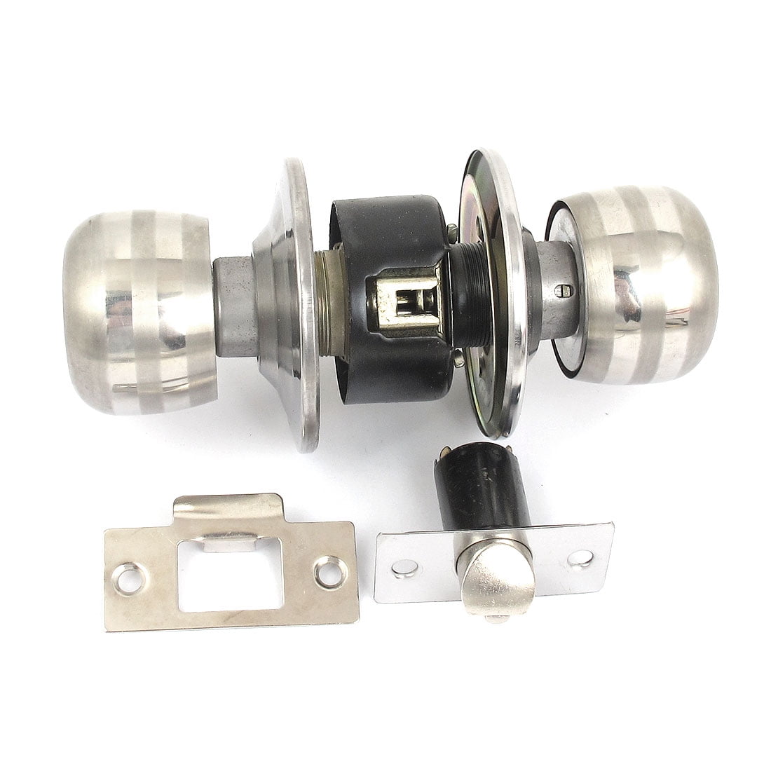 Home Office Door Cylinder Deadbolts Ball Knob Locking Latch Silver Tone