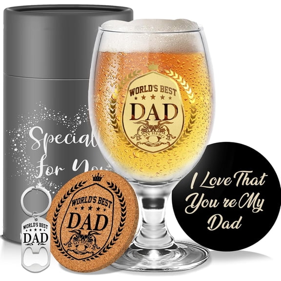 Gifts for Dad Beer Glasses Presents for Dad Gifts from Daughter Son Father's Day Gifts Daddy Christmas Birthday Gifts for Men Dad Birthday Gifts Mens Gift Set