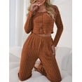 thumbnail image 2 of FOLUNSI Women's long sleeved casual pajama set Two piece soft Sleepwear S-XL, 2 of 5