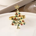 thumbnail image 6 of Qocolhg Christmas Decorations Outdoor Indoor, Christmas Metal Christmas Tree Napkin Clasp Napkin Ring Christmas Napkin Clasp Diamond Encrusted Mouth Cloth Ring, on Sale Clearance!, 6 of 6