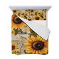 thumbnail image 7 of Yellow Sunflower Twin Size Down Alternative Comforter, Lightweight Comforter Quilt Bedding Set with Pillow Shams Watercolor Retro Floral Plant Leaf All Seasons Bed Comforter Duvet Insert 68"x86", 7 of 7