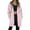 Pink, variant on Womens Jacket Women's Autumn Winter Solid Color Mid Length Lined Zipper Jackets Womens Trench Coat Beige L