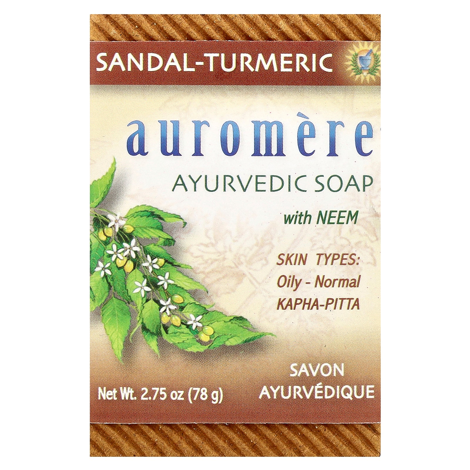 thumbnail image 7 of Auromere Ayurvedic Bar Soap Sandalwood-Turmeric - 2.75 oz Bar Soap, 7 of 7