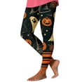 thumbnail image 3 of Danhjin Halloween Leggings for Women Print Stretchy High Waist Slim Graphic Yoga Pants Casual Workout Gym Running Comfy Soft Trousers, 3 of 6